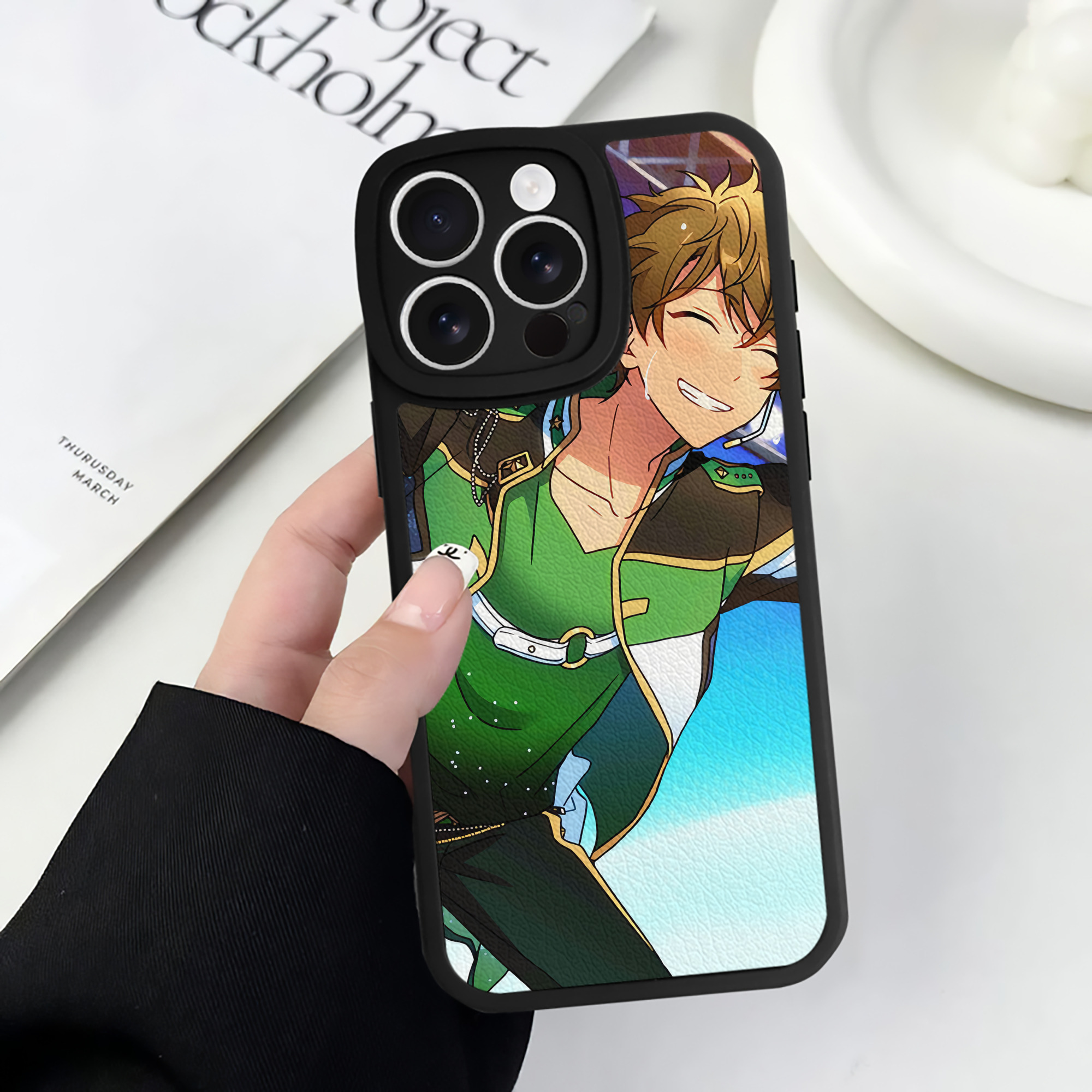 （画像用） あんさんぶるスターズ! Ensemble Stars 【iPhone 16シリーズ対応】シリコンスマホケース（レザー調） 材質：シリコン